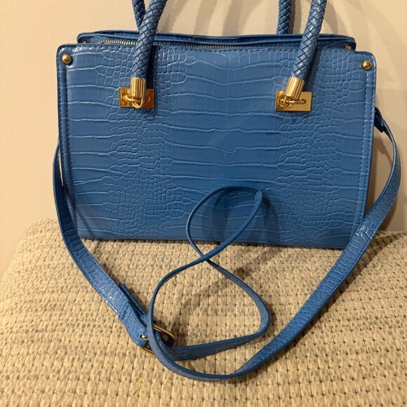 BeBe Blue Satchel - Picture 1 of 3